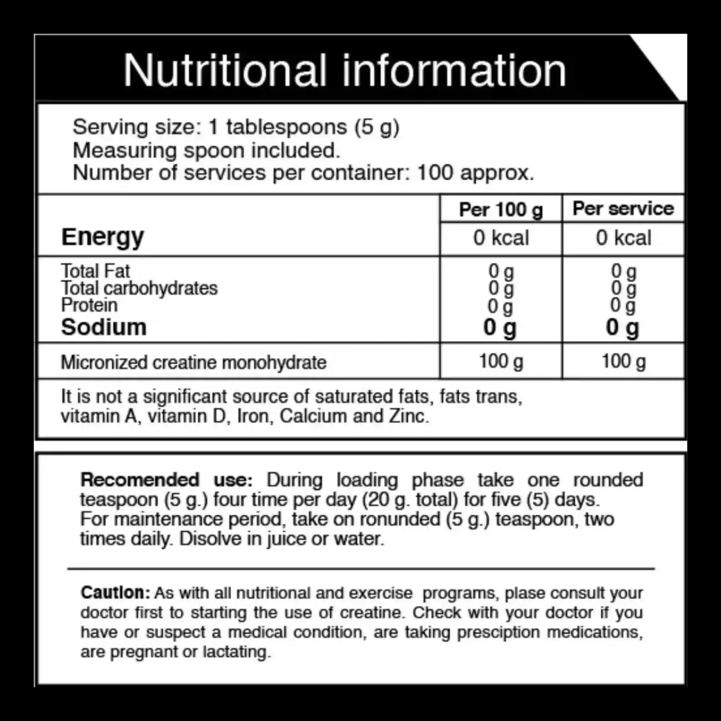 Creatina Iron Nutrition 500 Gramos