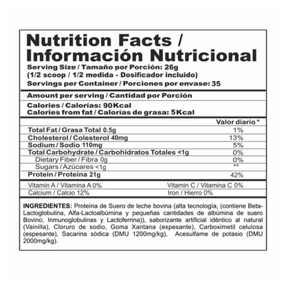 BI PRO CLASSIC 2LB– PROTEÍNA LIMPIA, ALTA PUREZA Y CONCENTRACIÓN