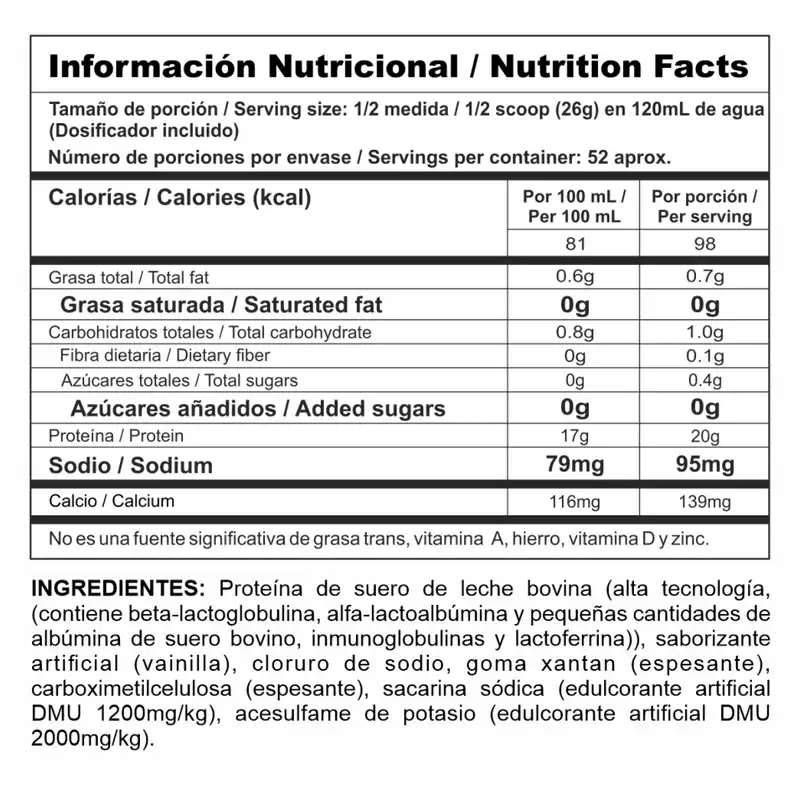 BI PRO CLASSIC 3LB– PROTEÍNA LIMPIA, ALTA PUREZA Y CONCENTRACIÓN